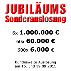 Lotto Jubiläums-Auslosung