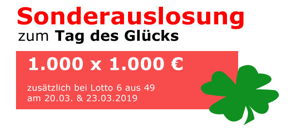 Sonderauslosung zum Tag des Glücks