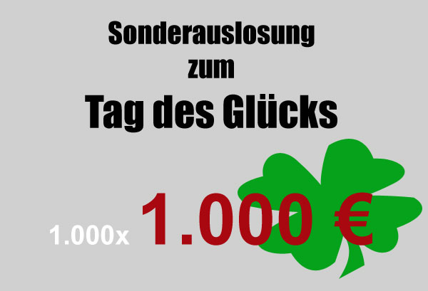 Sonderauslosung zum Weltglückstag