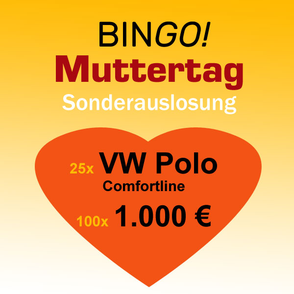 BinGO! Sonderauslosung Muttertag 2020