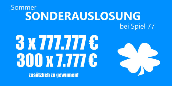 Sommer Sonderauslosung Spiel77 2025